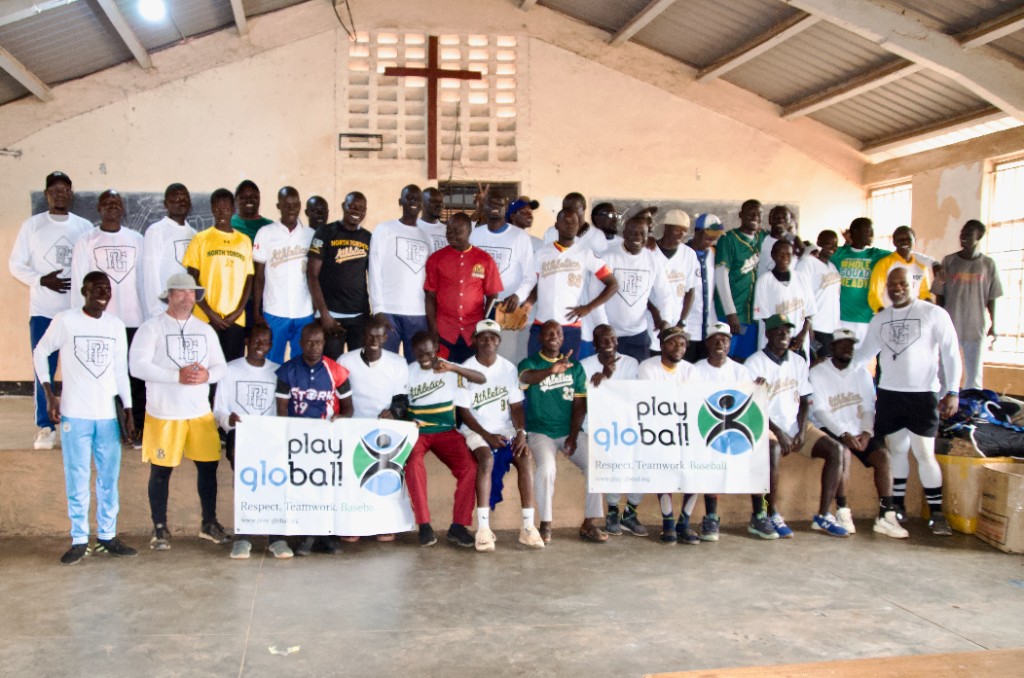 Play Global training participants indoors with certificates